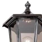 Aplica pentru exterior HERMINE in sus,  E27 1x60W aluminiu finisaj negru/argintiu, geam fumuriu inaltime 45cm IP43 ORION - imagine 4