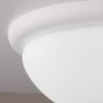 Plafoniera CLASSICO, cu abajur din sticlă opal mat, E27 2x40W otel finisaj alb, 38cm IP20 ORION - imagine 5