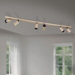 Plafoniera spot SEAN, GU10 6x40W aluminiu finisaj auriu mat, 130x12x6cm IP20 ORION - imagine 3