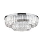 Plafoniera LED PRISM, 95cm, LED 145W/11600lm/3000K prisma din sticla cristalina K9, cadru otel finisaj crom IP20 ORION - imagine 2