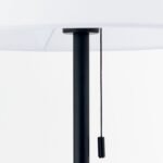 Lampadar LUDWIG, cu abajur de in, E27 1x40W otel finisaj negru, 157cm IP20 ORION - imagine 4