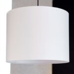 Abajur din material textil ROGER 4-1173, Ø 390mm, finisaj alb, inaltime 300mm ORION - imagine 5