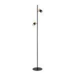 Lampa de podea spot KEVIN, GU10 2x40W aluminiu finisaj negru-auriu, 161cm IP20 ORION - imagine 2