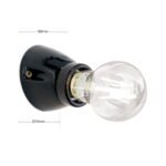 Aplica FROST, E27 1x40W fara bec, ceramică finisaj negru, 7cm IP20 ORION - imagine 5