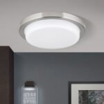 Plafoniera LED LEROX, otel finisaj crom satinat, Ø 20cm LED21W/1300lm/3000K IP20 ORION - imagine 3