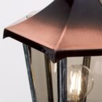 Lampadar pentru exterior HERMINE,  E27 1x60W aluminiu finisaj negru/argintiu, geam fumuriu inaltime 116cm IP43 ORION - imagine 4