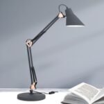 Veioza flexibila BACHELOR, E27 1x40W otel finisaj negru mat-cupru, 66cm IP20 ORION
