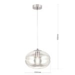 Pendul RICHARD, 127cm 1xE27/40W, cadru otel finisaj crom satinat IP20 ORION - imagine 5