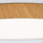 Plafoniera LED BULLY, Ø 28 cm, stejar LED28W/2300lm/3000K aluminiu IP 20 ORION - imagine 5