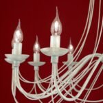 Candelabru VELA, E14 12x40W otel finisaj antic fildes-auriu, 135cm IP20 ORION - imagine 5