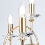 Lampa de podea GIADA, 175cm 6xE14/40W cristale SPECTRA Swarovski, cadru otel finisaj auriu mat IP20 ORION - imagine 4