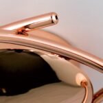 Plafoniera CARLA, cu abajur din sticlă cu model decorativ perforat, G9 5x40W otel finisaj roze-auriu, 60cm IP20 ORION - imagine 4