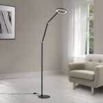 Lampadar LED RINGO, 130-210 cm, LED21W/2000lm/2700K aluminiu finisaj negru IP20 ORION