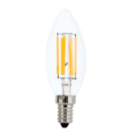 Bec LED Lumânare transparent dimabil, E14, 5W, 2700K, 550Lm  lumină albă caldă ORION