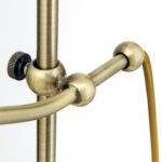 Lampa de masa OLD LAMP reglabil, cu abajur din sticla opal mat, E27 1x40W otel finisaj alama antica, 45-65cm IP20 ORION - imagine 4