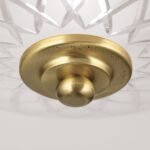 Plafoniera PORTO, cu abajur din sticlă satinată cu tăietură diamantată, E27 1x40W otel finisaj bronz, 28cm IP20 ORION - imagine 5