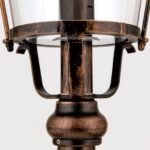 Lampadar pentru exterior KENZO,  E27 1x60W aluminiu finisaj cupru/negru inaltime 120cm IP44 ORION - imagine 4