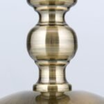Lampă de masă TONIA cu abajur de in bej, E27 1x60W aluminiu finisaj alama antica, 50cm IP20 ORION - imagine 2