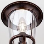 Lampadar pentru exterior KENZO,  E27 1x60W aluminiu finisaj cupru/negru inaltime 216cm IP44 ORION - imagine 4