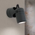Aplica spot de exterior VISION pivotamta, GU10 1x13W cadru otel finisaj antracit, diametru 6.8cm IP44 ORION