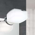 Aplica patrata fixare oglinda MIRROR, 7cm, LED 5W/440lm/3000K aluminiu finisaj crom IP44 ORION