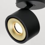 Plafoniera spot SPECTER, LED 11W/700lm/DTW 1700-3000K aluminiu finisaj negru-auriu, 8.2x8.4cm IP20 ORION - imagine 3
