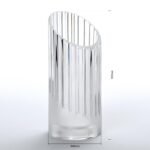 Abajur cilindric-oblic din sticlă groasa, Ø 45mm inaltime 103mm, finisaj mat-transparent pentru soclu G9 ORION - imagine 2