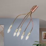 Plafoniera COPPY, E14 5x40W fara bec, cupru masiv, 60cm IP20 ORION - imagine 4