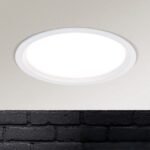 Spot fix rotund SPOCK LED 24W/1850lm/3000K aluminiu finisaj alb 17cm IP20 ORION