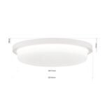 Plafoniera LED LEROX, otel finisaj alb, Ø 30cm LED29W/2100lm/3000K IP20 ORION - imagine 5
