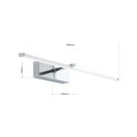 Lampă de tablou LED PUBLIO, pivotant, 50cm LED10W/770lm/3000K otel finisaj crom IP20 ORION - imagine 6