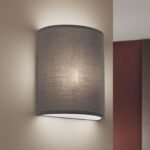 Aplica UFO cu abajur de in, E14 1x40W, otel finisaj gri, 22x18cm IP20 ORION - imagine 3