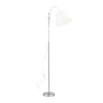 Lampadar KARA, inaltime reglabila  cu abajur de in, E27 1x60W aluminiu finisaj crom satinat, 160-176cm IP20 ORION - imagine 4