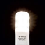 Bec LED  transparent, G9, 2.5W, 3000K, 280Lm  lumină albă caldă Lungime 37mm, diametru 14mm ORION - imagine 5