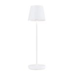 Lampă de masă cu baterie CHANDELLE, 38.6cm LED 2W/150lm/3000K Comutator/buton tactil aluminiu finisaj alb IP54 ORION - imagine 2