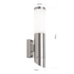 Aplica LED de exterior PLENO lumina sus-jos, LED11W/970lm/3000K+ GU10 1x 35W otel inoxidabil finisaj cromat, inaltime 32.8cm IP44 ORION - imagine 6