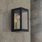 Aplica de exterior LUMINA, E27 1x35W otel inoxidabil finisaj negru mat, inaltime 19.5cm IP44 ORION - imagine 4