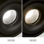 Plafoniera spot SPECTER, LED 2X11W/700lm/DTW 1700-3000K aluminiu finisaj negru-auriu, 19.4x8.4cm IP20 ORION - imagine 5