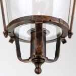 Pendul pentru exterior KENZO,  E27 1x60W aluminiu finisaj cupru/negru inaltime 100cm IP40 ORION - imagine 5