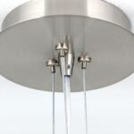 Pendul CONE, E27 1x60W, otel finisaj crom satinat, abajur sticlă de culoarea Alaska, 122cm IP20 ORION - imagine 4
