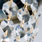 Plafoniera din cristal PLAFOND, 26cm 1xE27/40W cristal Asfour, cadru otel finisaj alama antica IP20 ORION - imagine 5