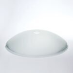 Abajur rotund din sticlă groasa, Ø 390 mm, finisaj clar mat ORION