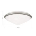 Plafoniera RIMA, cu abajur din sticlă opal mat, E27 2x40W otel finisaj tcrom satinat, 32cm IP20 ORION - imagine 5