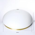 Abajur rotund din sticlă groasa LANDHAUS 414, Ø 350 mm, finisaj opal mat cu inel de alamă ORION - imagine 2