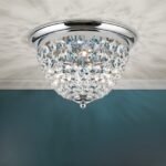 Plafoniera din cristal PLAFOND, 35cm 3xE27/40W cristal Asfour, cadru otel finisaj crom IP20 ORION