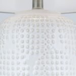Lampa de masa CORAL cu abajur de in, E27 1x40W ceramica finisaj  ALB, 51cm IP20 ORION - imagine 4
