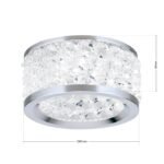 Spot încastrat rotund KORB din sticlă cristalină K9  GU10 1x50W aluminiu finisaj crom 8cm IP20 ORION - imagine 6