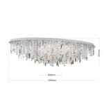 Plafoniera din cristal CRYSTALRIVER, 120cm 21xG9/40W sticla cristalina K9, cadru otel finisaj crom IP20 ORION - imagine 5