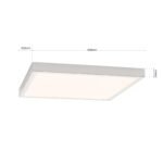 Plafoniera LED LERO, titan, patrat, 30cm LED25W/2400lm/3000K aluminiu IP 20 ORION - imagine 5