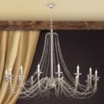 Candelabru VELA, E14 16x40W otel finisaj antic fildes-auriu, 125-375cm IP20 ORION - imagine 3